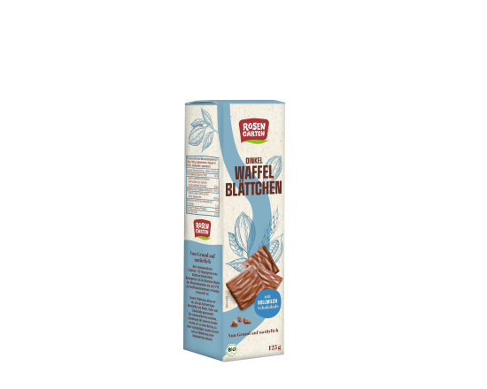 Листочки вафельные из полбы в молочном шоколаде, 125 г