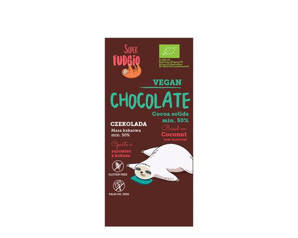 Шоколад темный с кокосом, 50% какао, 80 г