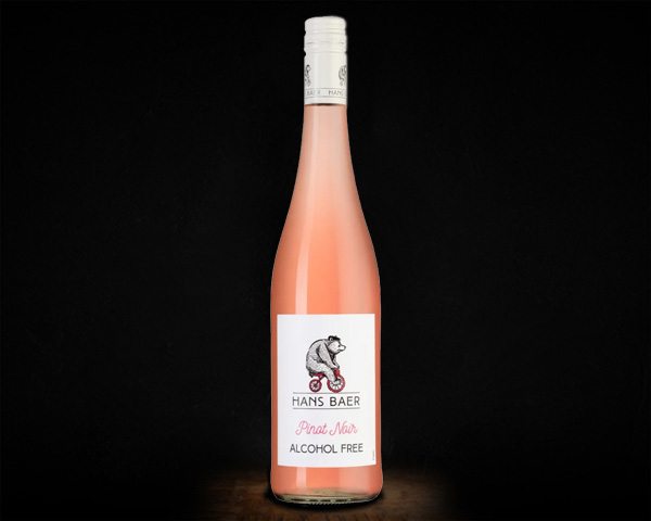 Hans Baer Pinot Noir вино полусухое розовое безалкогольное, 0,75 л