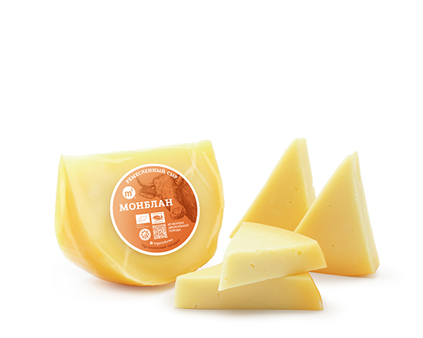 Сыр Монблан из молока коров породы джерси, м.д.ж. в сухом веществе - 45%