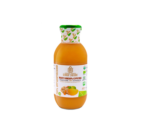 Сок манго с абрикосом, яблоком и апельсином, 300 мл