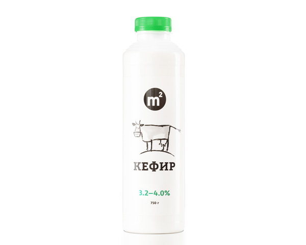 Кефир 3,2-4% из цельного молока, на кефирных грибках, 750 г
