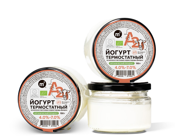 Йогурт А2 4,0-7,0% термостатный, из молока коров породы джерси, 150 г