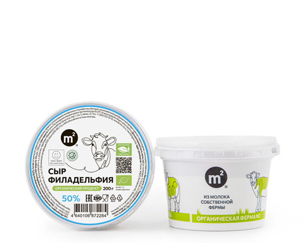 Сыр Филадельфия сливочно-творожный, м.д.ж. в сухом веществе - 60%, 200 г