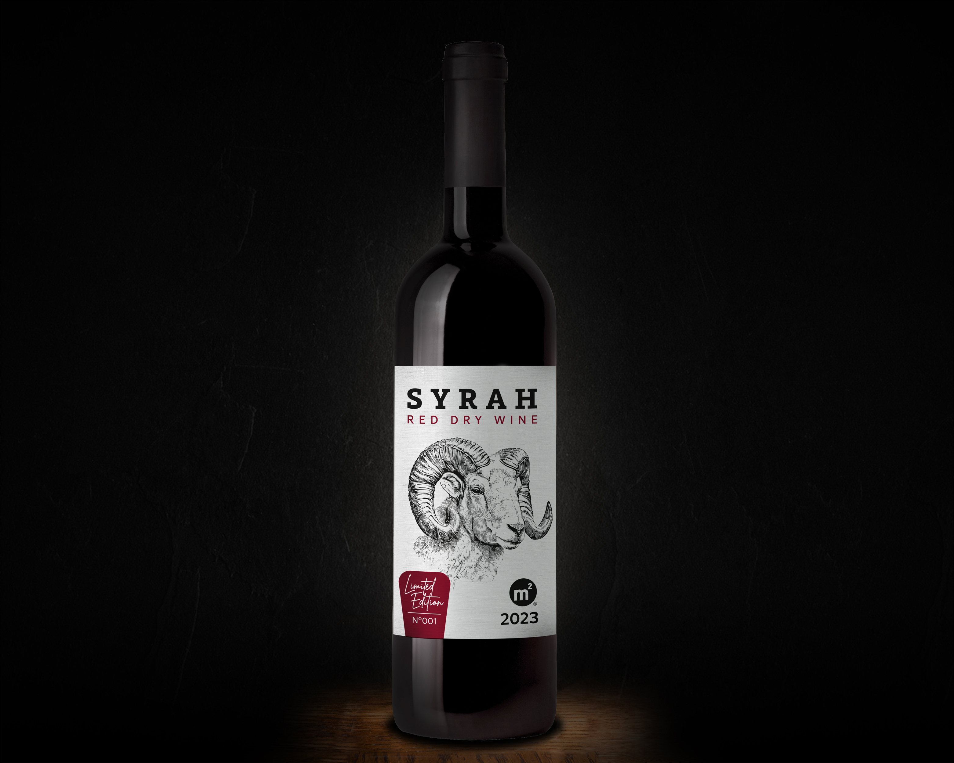 Red Wine Syrah, М2 вино сухое красное, 0,75 л