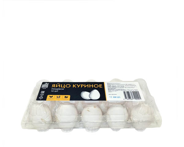Яйцо куриное фермерское крупное, некалиброванное, 10 шт.