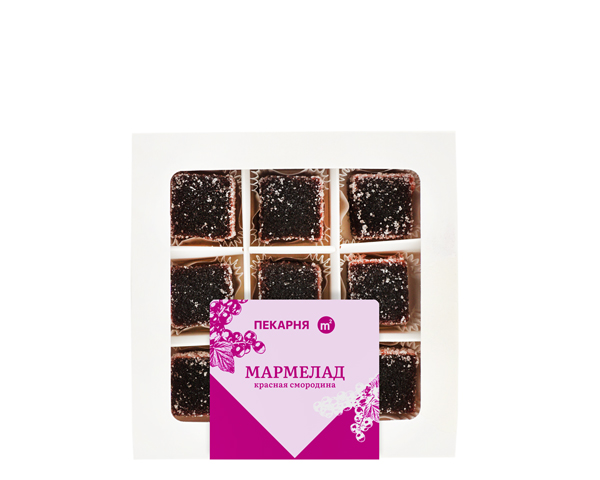 Мармелад из красной смородины из органических ягод, 200 г