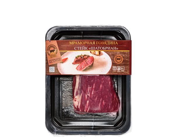 Стейк Шатобриан из мраморной говядины, охлажденный, на развес
