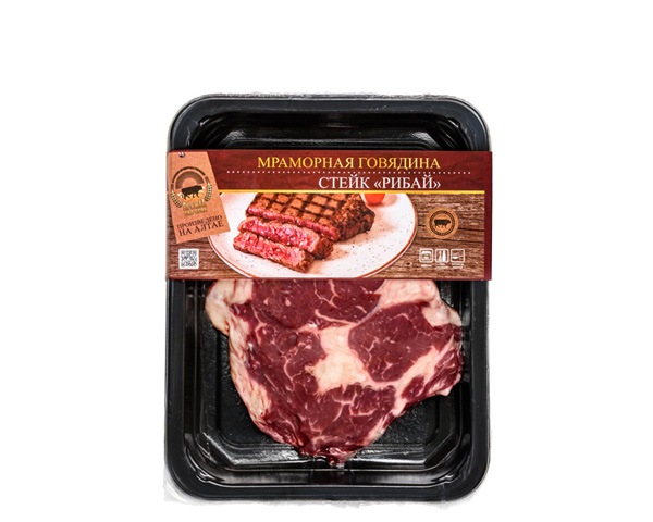 Стейк рибай из мраморной говядины, охлажденный, на развес