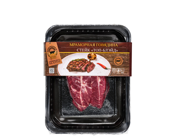Стейк Топ Блейд из мраморной говядины, охлажденный, на развес