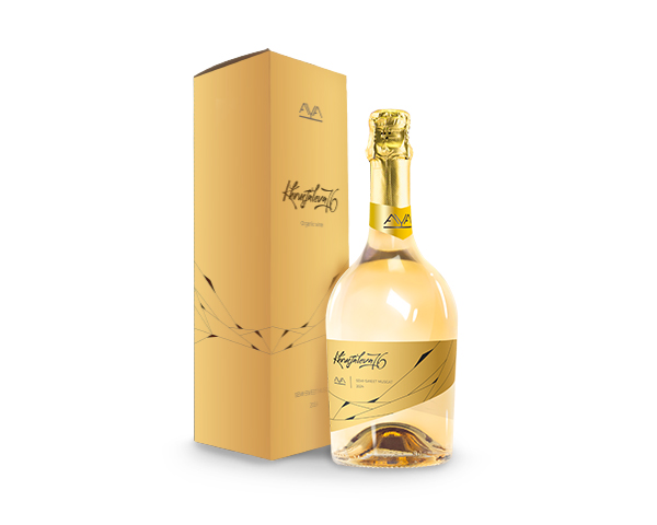 Khrustaleva 76 muscat, Aya Organic Wine вино полусладкое белое, в подарочной упаковке, 0,75 л