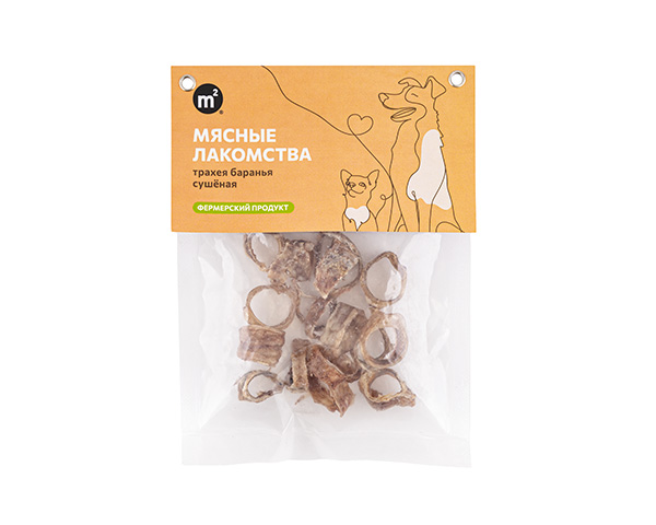 Трахея баранья сушеная, для собак, 20 г