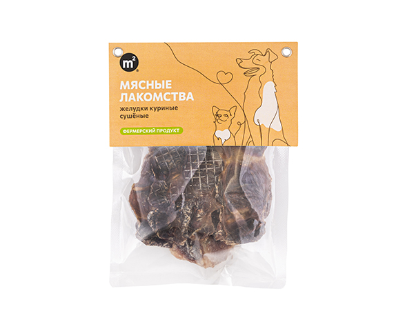 Желудки куриные сушеные, для собак, 50 г