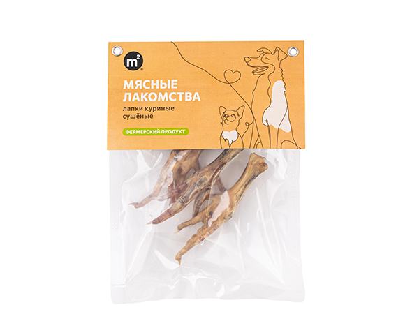 Лапки куриные сушеные, для собак, 30 г