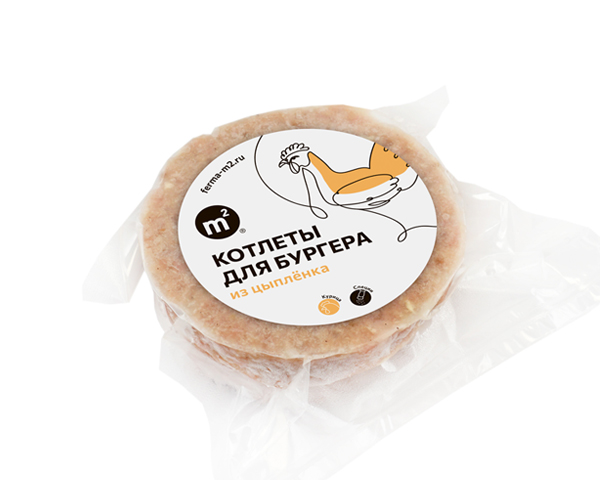 Котлеты для бургера из органического цыпленка, замороженные, 300 г