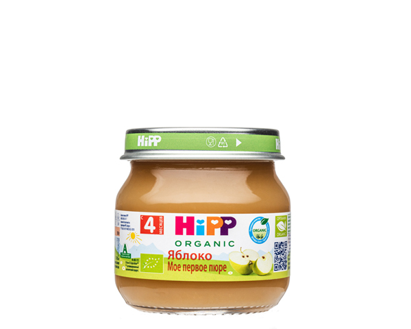 Пюре детское яблочное, с 4 месяцев, 80 г