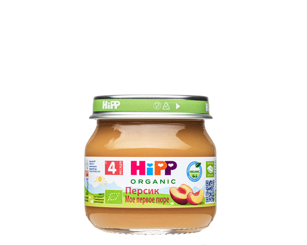 Пюре детское персиковое, с 4 месяцев, 80 г