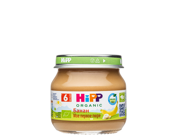 Пюре детское банановое, с 6 месяцев, 80 г