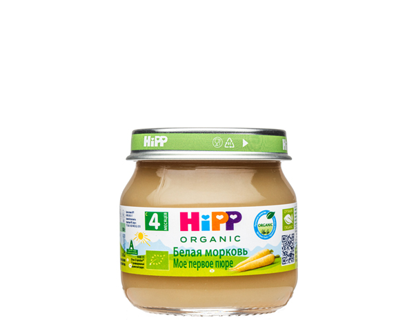 Пюре детское из белой моркови, с 4 месяцев, 80 г