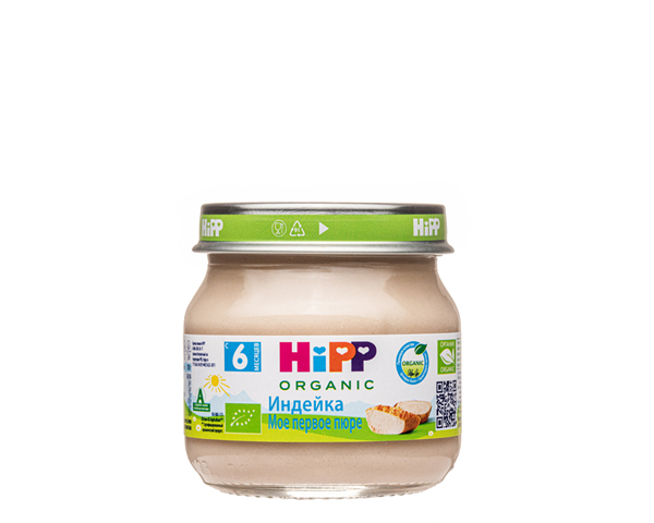 Пюре детское из индейки, с 6 месяцев, 80 г