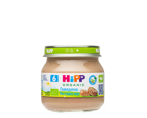 Пюре детское из говядины, с 6 месяцев, 80 г