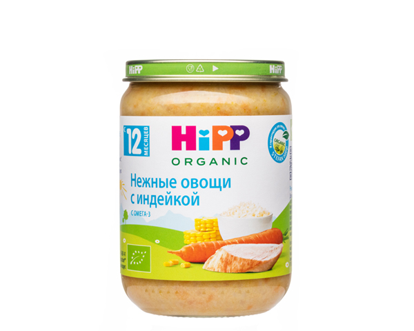 Пюре детское из индейки с овощами, с 12 месяцев, 190 г