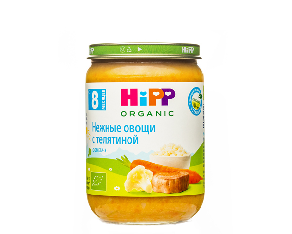 Пюре детское из телятины с овощами, с 8 месяцев, 190 г