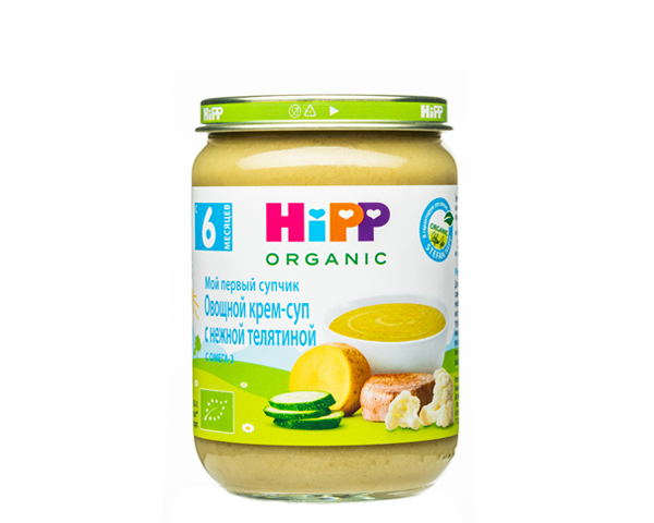 Крем-суп детский с нежной телятиной, с 6 месяцев, 190 г