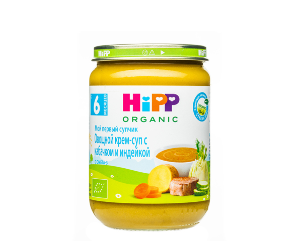 Крем-суп детский с кабачком и индейкой, с 6 месяцев, 190 г