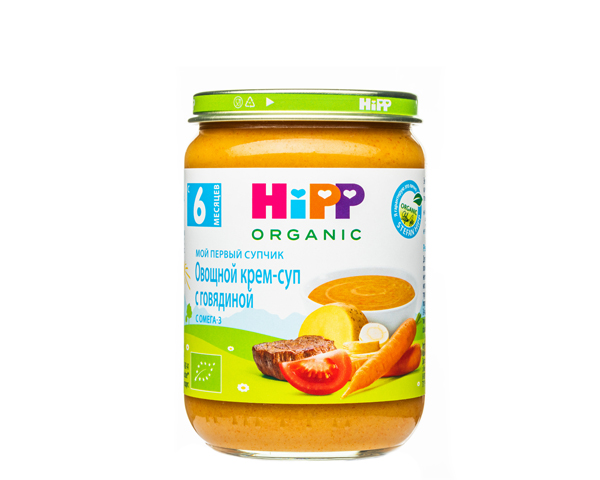 Крем-суп детский с говядиной, с 6 месяцев, 190 г