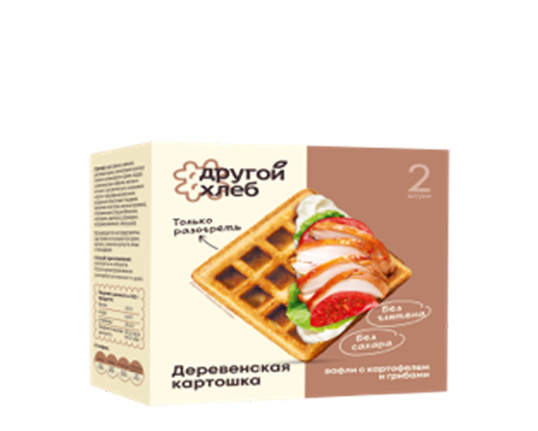 Палео-вафли с картофелем замороженные, с грибами, 