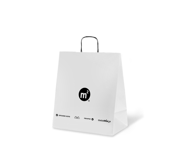 Пакет бумажный М2 для подарков, 25х22х12 см
