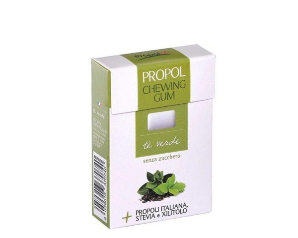Жевательная резинка с прополисом, без сахара, с экстрактом зеленого чая, 25 г