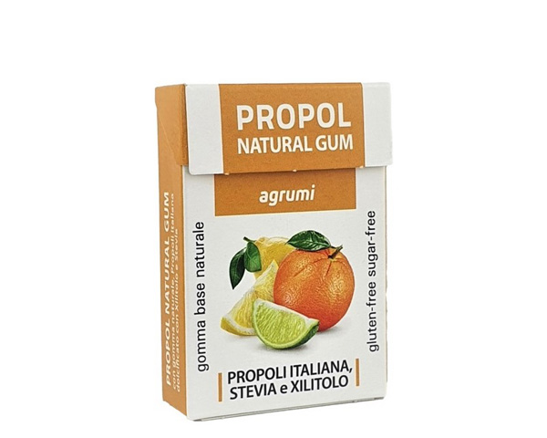 Жевательная резинка с прополисом и ароматом цитрусов, без сахара, 25 г