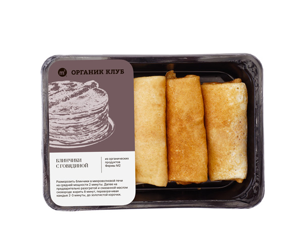 Блинчики с говядиной замороженные, 370 г