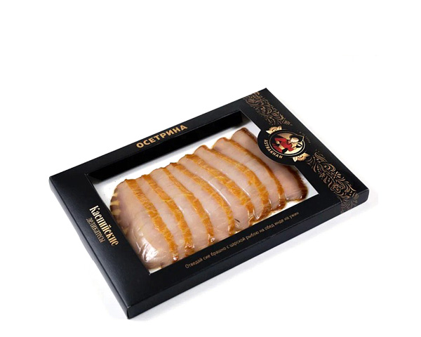 Балык осетра холодного копчения, в нарезке, 150 г