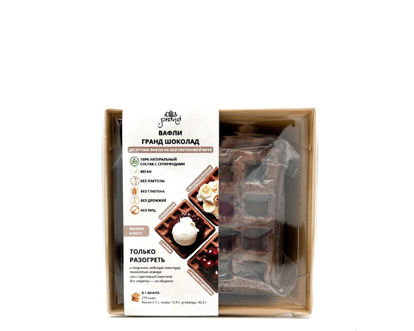 Вафли мягкие замороженные, с какао, 140 г