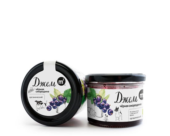 Джем чёрносмородиновый из органической ягоды, 200 г
