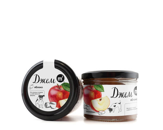 Джем яблочный из органических яблок, 200 г