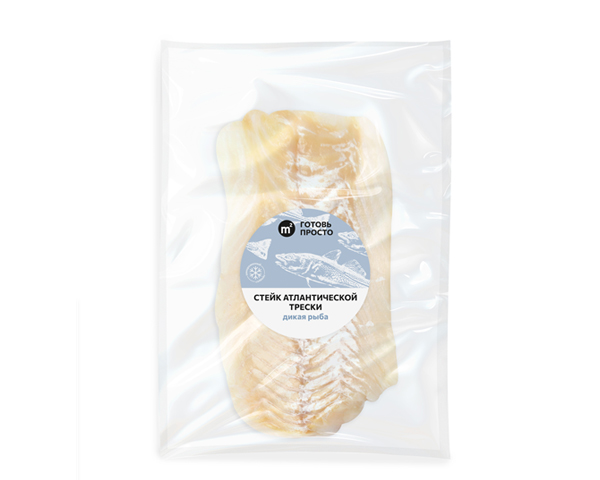 Филе трески атлантической свежемороженое, без кожи, без кости