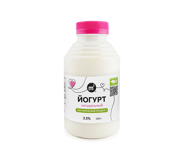 Йогурт натуральный питьевой, м.д.ж - 2,5%, 330 г