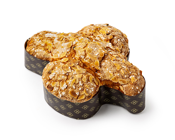 Панеттоне Пасхальная голубка на закваске, с ромом, миндалем, изюмом и цукатами, 800 г