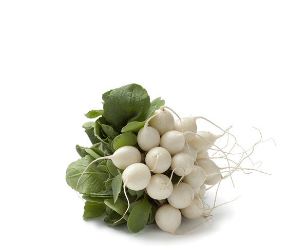 Редис белый с ботвой, на развес