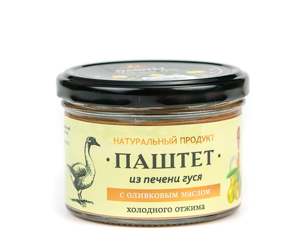 Паштет с гусиной печенью с оливковым маслом, 150 г