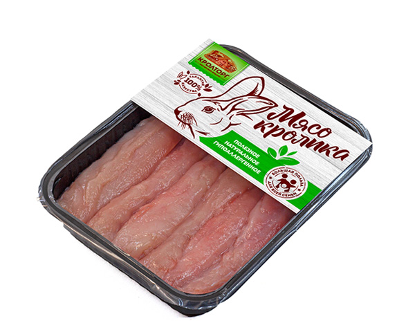 Филе спинки кролика на развес, шоковая заморозка