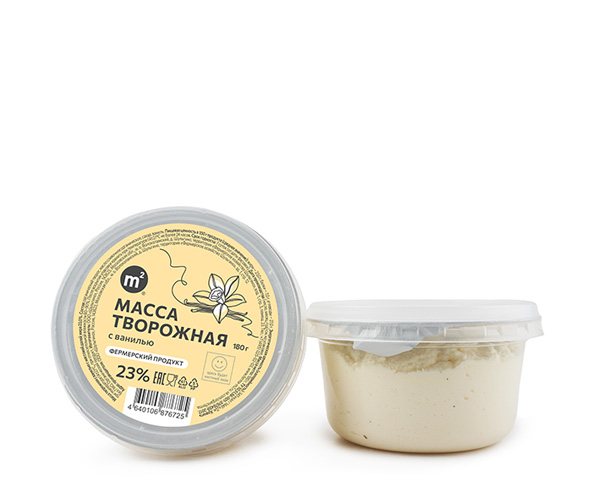 Масса творожная с натуральной ванилью, 180 г