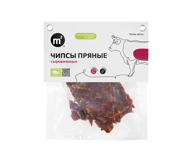 Чипсы Пряные говяжьи, сыровяленые, 50 г