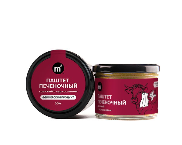 Паштет Печеночный с черносливом из органической говяжьей печени, со сливочным маслом, 200 г