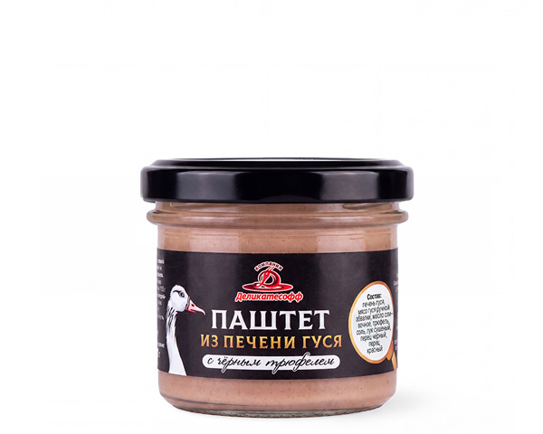 Паштет из печени гуся с черным трюфелем, 100 г
