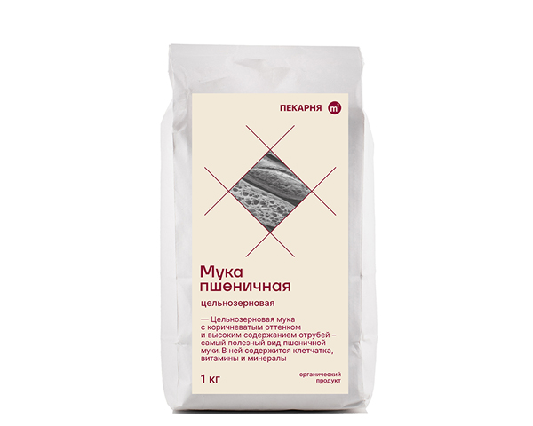 Мука пшеничная  цельнозерновая, обойная, 1000 г